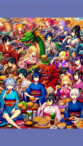 DALL·E 2024-01-04 22.57.18 - Create a detailed and vibrant anime-style illustration with three times more sections than the previous image. Each section should vividly depict anim
